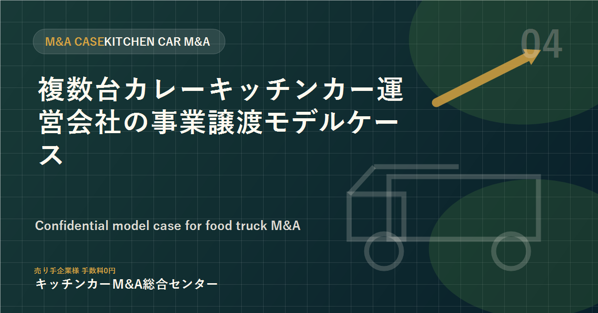 複数台カレーキッチンカー運営会社の事業譲渡モデルケース