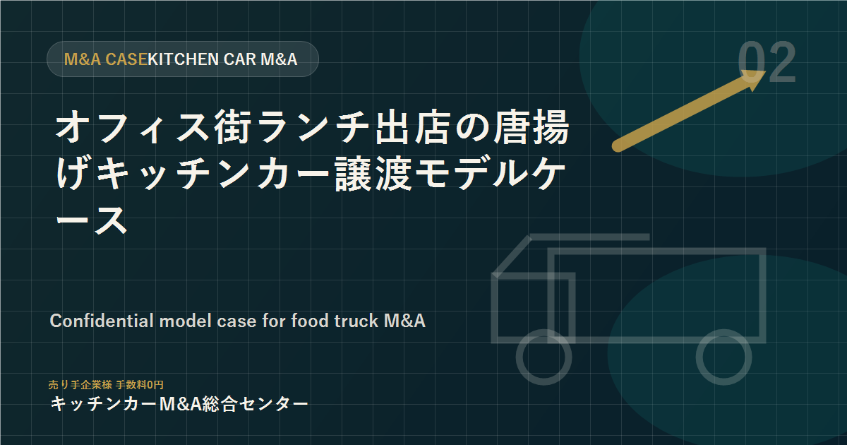 オフィス街ランチ出店の唐揚げキッチンカー譲渡モデルケース