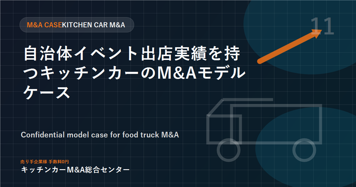 自治体イベント出店実績を持つキッチンカーのM&Aモデルケース