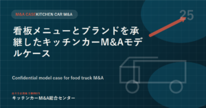 看板メニューとブランドを承継したキッチンカーM&Aモデルケース