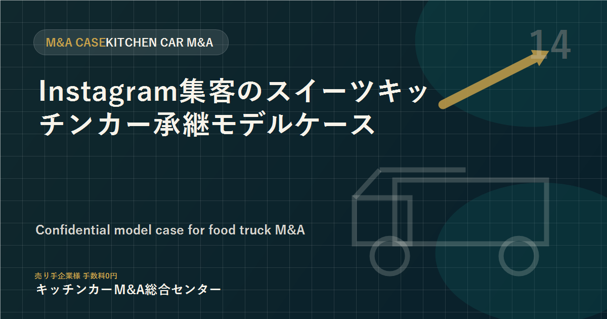 Instagram集客のスイーツキッチンカー承継モデルケース